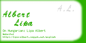 albert lipa business card